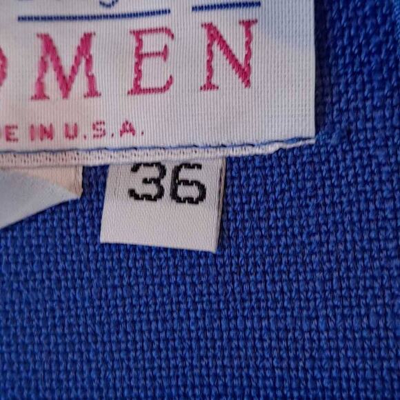 Stephen Douglas Ltd Women's Blazer Jacket Blue Solid Pockets USA 36 - Picture 5 of 6